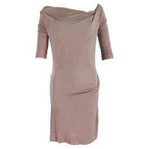vivienne westwood anglomania gold dress Bateau Neckline Midi Length Dress